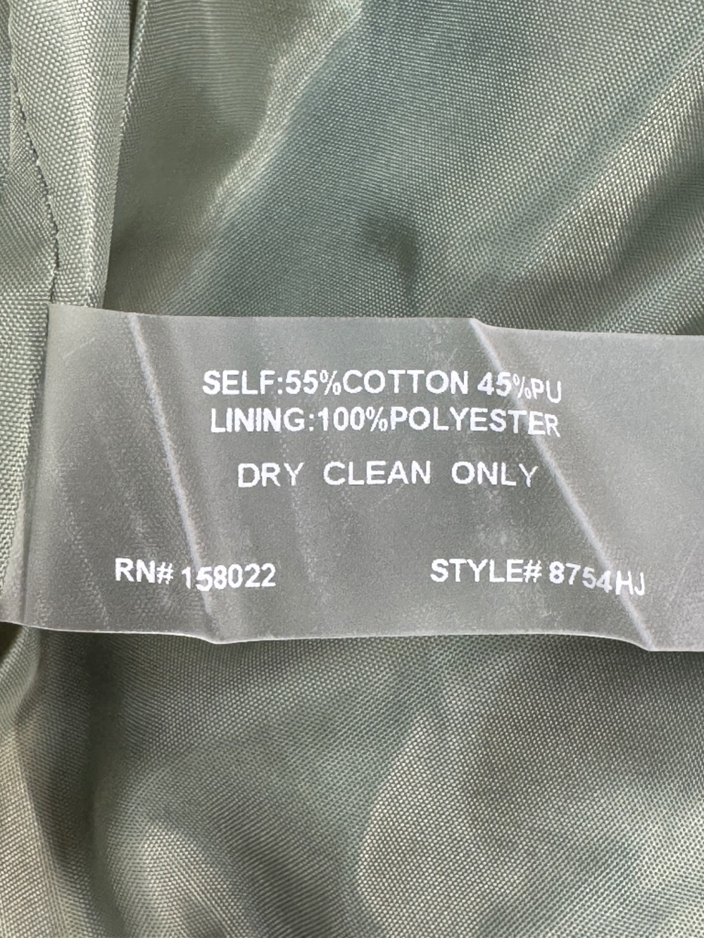 OLIVE GREEN ZIP UP FAUX LEATHER JACKET SIZE S/M - NWOT - Picture 14 of 16